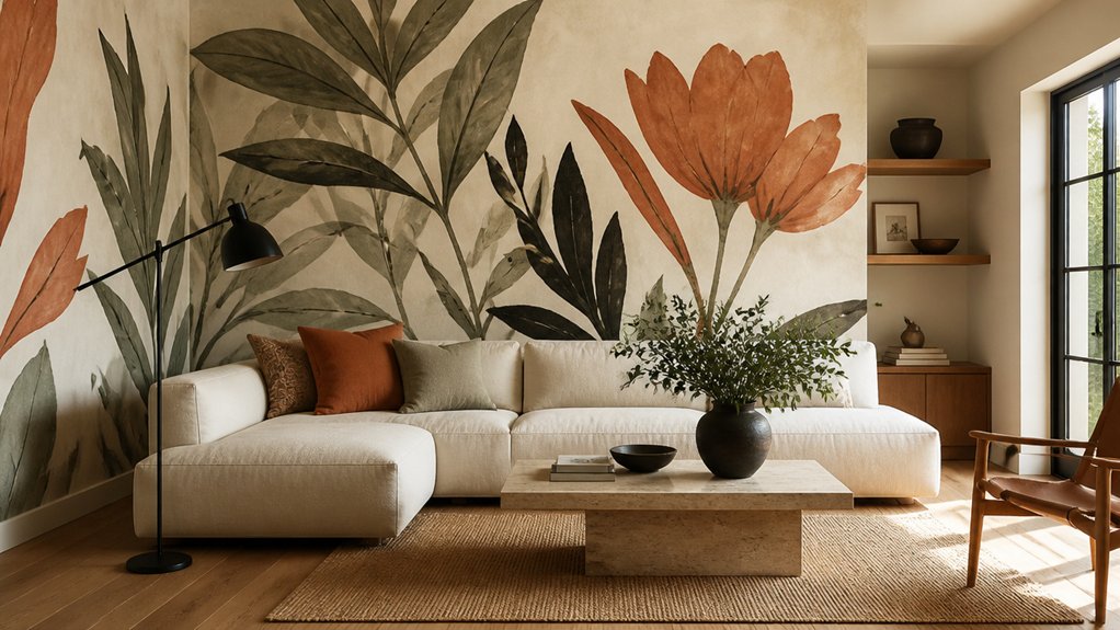 bold wall treatment defines space