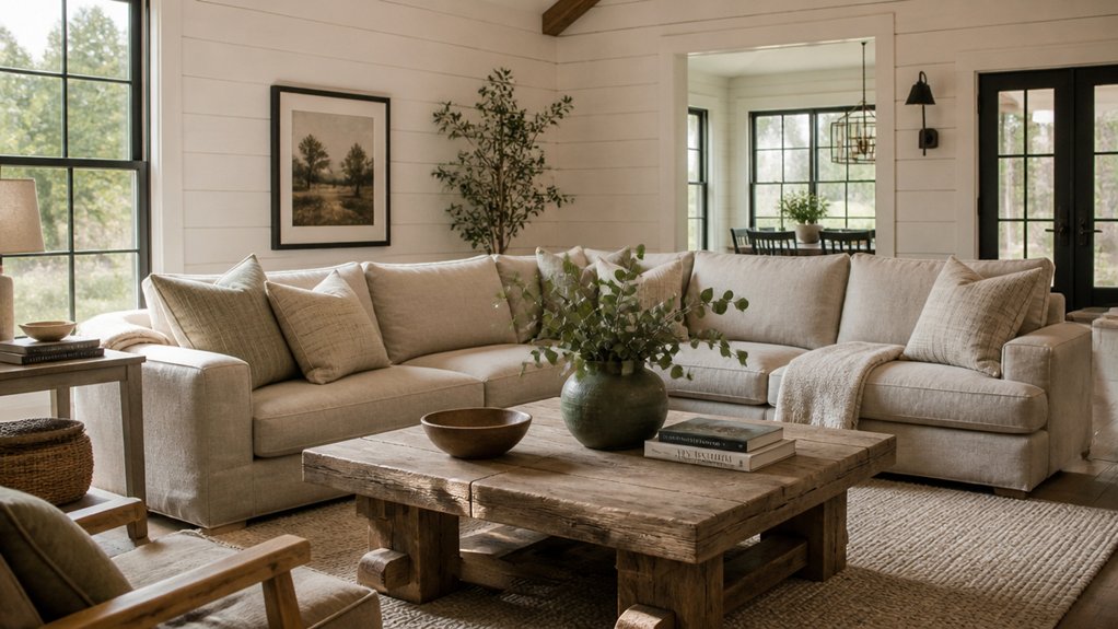 calm cohesive farmhouse palette