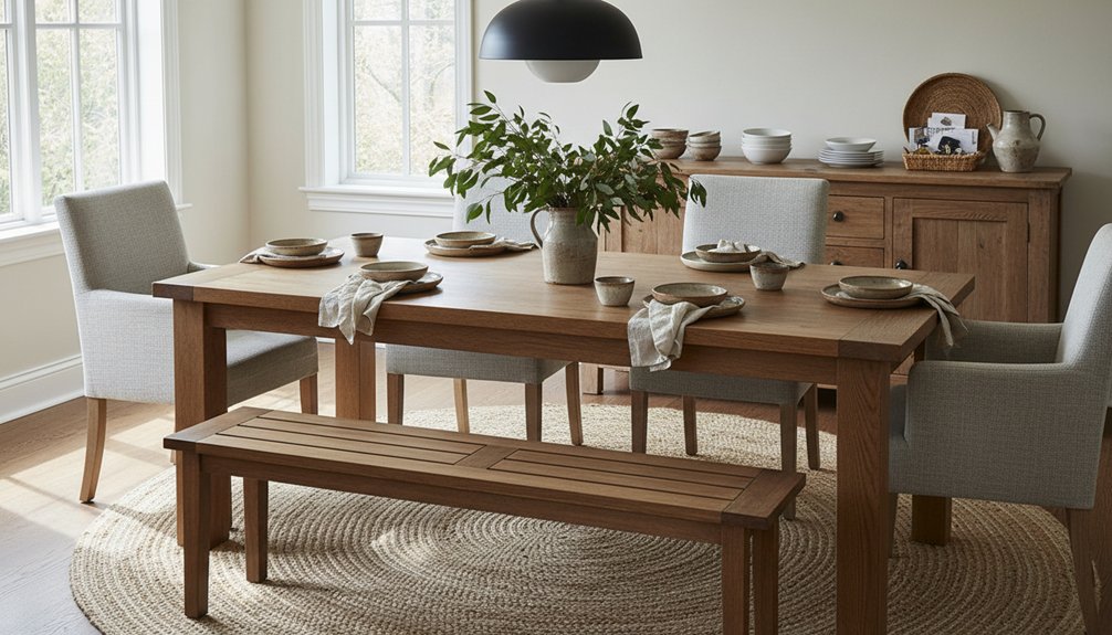 casual functional dining space