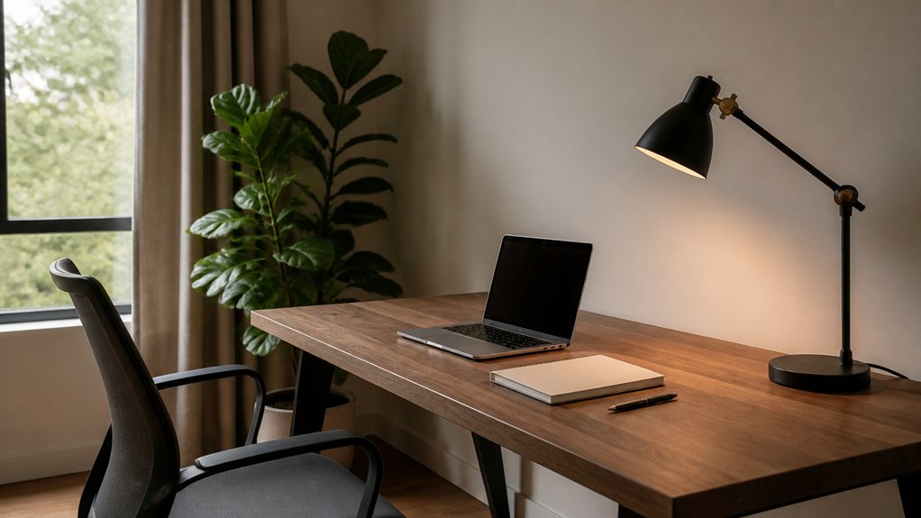 dedicated well lit quiet workspace
