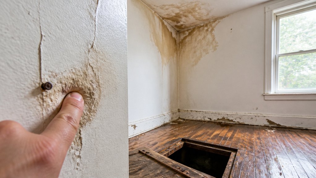 detecting water damage signs