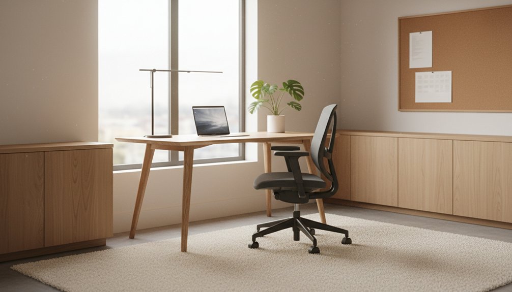 focused productive home workspace