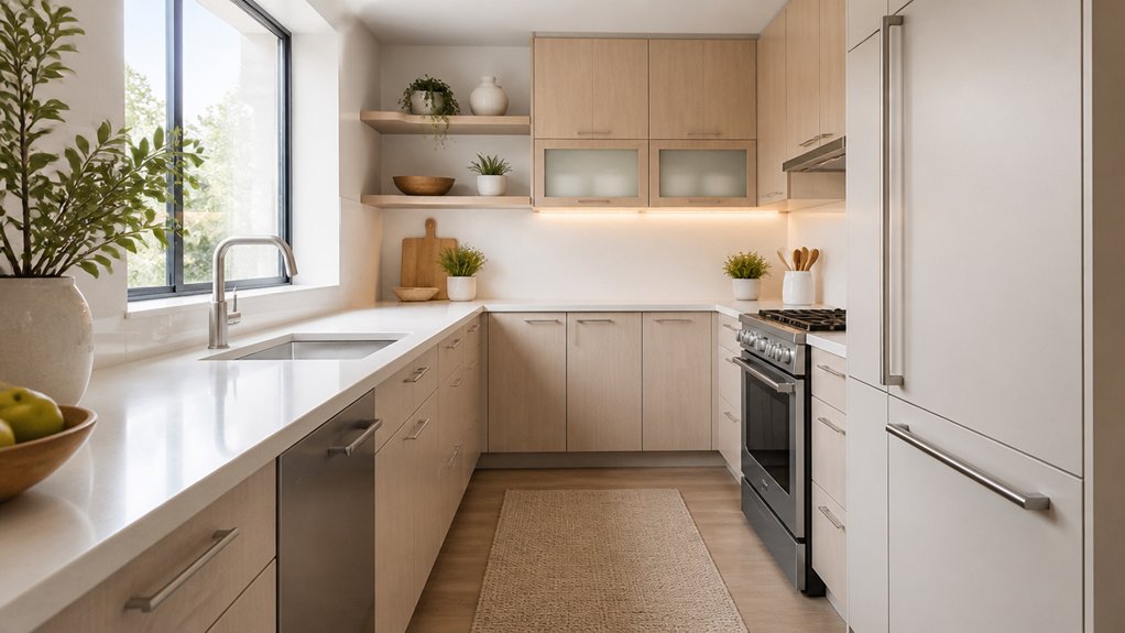 light minimalist functional cabinetry