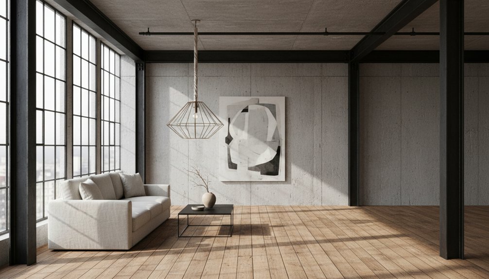 minimalist industrial interior design