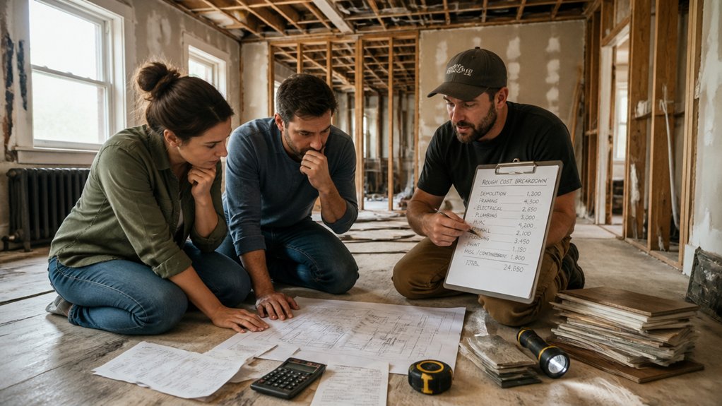 assess a renovation  and set budget ceiling strict