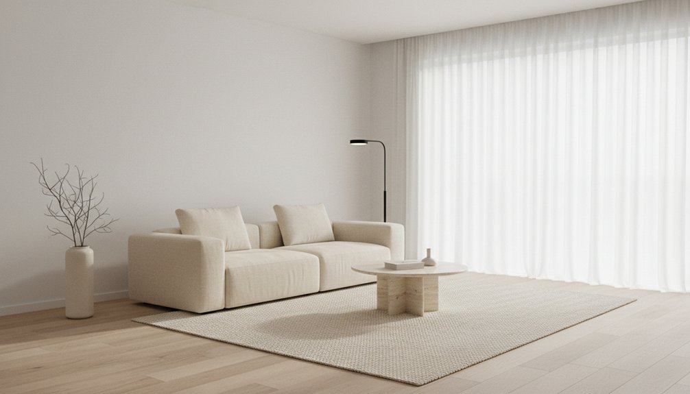 simplified elegant living spaces