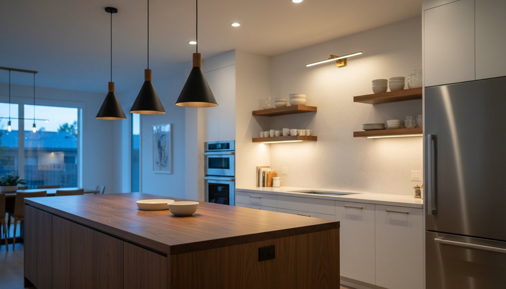 stylish functional kitchen lighting