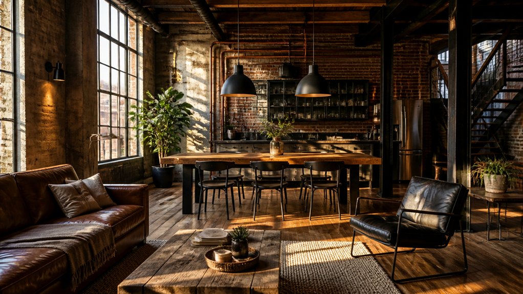 industrial chic interior design is all about warm raw textured minimalism